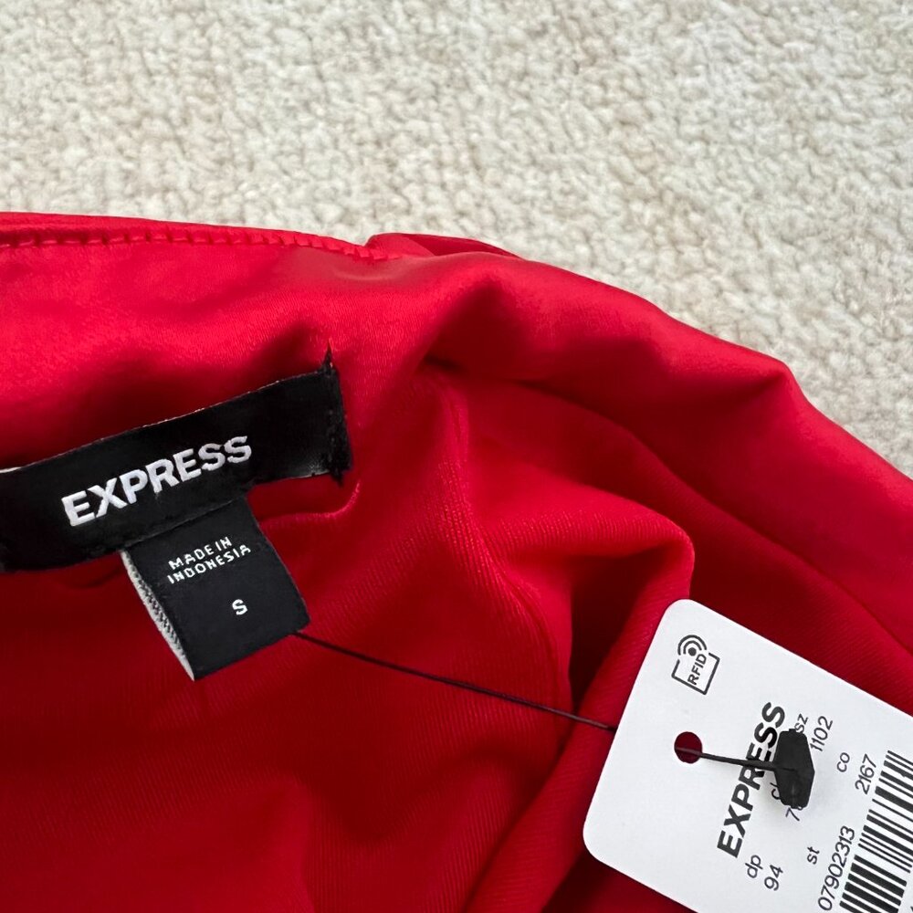 NWT Express Red Sleeveless Cocktail Party Midi Dress S - Picture 2 of 10